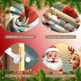 thumbnail image 4 of Santa Claus Design Christmas Banner Reindeer Pattern Santa Claus Display Snowy Scene Red White Color Reindeer Backdrop for Christmas Party Home Decoration Holiday Gathering, 4 of 9