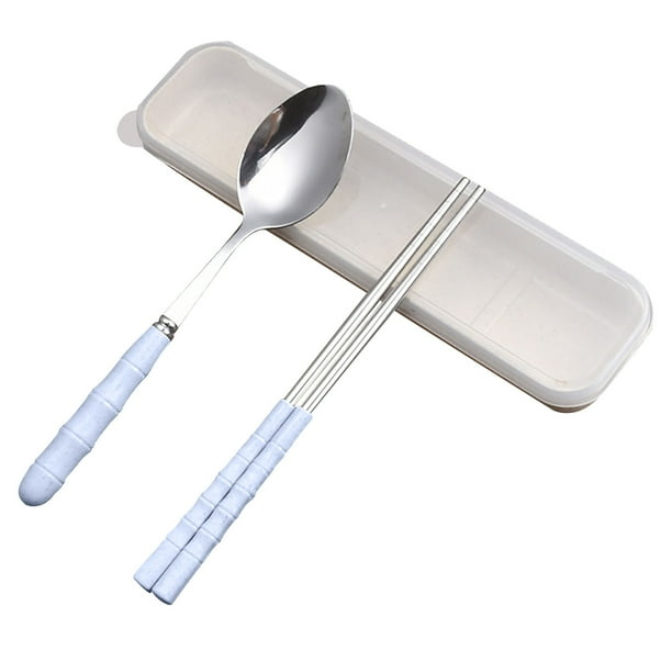dtydtpe chopsticks 2in1 stainless steel spoon chopsticks set travel