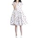 thumbnail image 2 of Vestido Estampado De Verano Para Mujer, Cuello De Muñeca, Manga Corta, Plisado, Vestidos Sueltos Likrtyny Mujer, 2 of 8