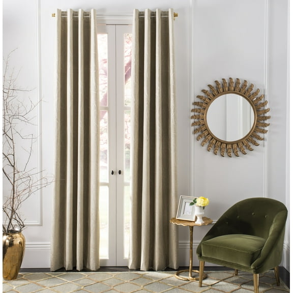 SAFAVIEH Veria Grommet Curtain Panel, 52" x 84", Beige