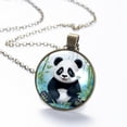 thumbnail image 6 of Panda Necklace Personalized Custom Photo Round Pendant Adjustable Stainless Steel Necklaces with Gift Box for Men Women Mothers Valentine's Jewelry Gift, 6 of 6