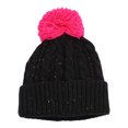 thumbnail image 2 of Girls Youth Black Dallas Cowboys Nep Yarn Cuffed Knit Hat with Pom, 2 of 2
