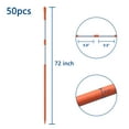 thumbnail image 4 of 48" Inch Snow Stakes Driveway Markers Poles Snow Plow Stakes Fiberglass 5/16 Inch Diameter Orange with 9.8" Reflective Tape Fit for Driveway Mark Snow Plow Parking Lots 50pcs, 4 of 8
