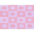 thumbnail image 1 of Ahgly Company Machine Washable Indoor Rectangle Transitional Periwinkle Pink Area Rugs, 7' x 9', 1 of 7