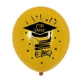 thumbnail image 1 of 12 Pulgadas Negro y Oro Graduación Globos de látex engrosada Ronda Decoración de la fiesta para la atmósfera del evento, 1 of 6