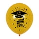 thumbnail image 1 of 12 Pulgadas Negro y Oro Graduación Globos de látex engrosada Ronda Decoración de la fiesta para la atmósfera del evento, 1 of 6