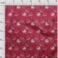 thumbnail image 2 of oneOone Cotton Poplin Magenta Fabric Leaves & Floral Artistic Quilting Supplies Print Sewing Fabric By The Yard 42 Inch Wide, 2 of 4