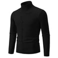 thumbnail image 1 of Gibobby Suéter cuello de tortuga hombre Suéteres de cuello alto para hombre, ajuste delgado, base sólida, suéter delgado(Negro,G), 1 of 3