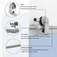 thumbnail image 2 of CCJH Stainless Steel 13FT Sliding Barn Door Hardware Kit Fit 78" Width Single Door T-Shaped Silver, 2 of 4
