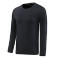 thumbnail image 1 of pstuiky camisas de manga larga para hombre, Camiseta deportiva ajustada transpirable de secado rápido para hombre, de manga larga y cuello redondo. top de hombre l, 1 of 6