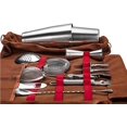 thumbnail image 3 of Bartender Kit Bag - Portable Travel Cocktail Shaker Set In Brown, 3 of 5