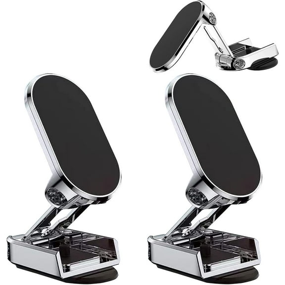 Alloy Folding Magnetic Car Phone Holder, 2022 New Alloy Folding Magnetic Car Phone Holder, Magnetic 360° Car Phone Holder Stand Dashboard Folding Bracket Universal (A)