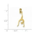 thumbnail image 2 of 14k Yellow Gold Solid Polished Gymnast Pendant - .6 Grams - Measures 24.5x9.9mm, 2 of 2