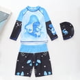 thumbnail image 2 of Gunia Toddler Swimsuit Boy Swimwear Long Sleeve Rash Guard Swim Trunks Upf 50 Sun Boys Bathing Suit For Beach Pool 1-8 Years, 2 of 4
