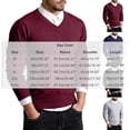 thumbnail image 3 of Yaoyar Men's Cotton Knitted Sweater Long Sleeve V-Neck Thin Slim Fit Business Casual Pullover Sweater, 3 of 9