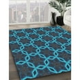 thumbnail image 3 of Ahgly Company Machine Washable Indoor Rectangle Transitional Deep-Sea Blue Area Rugs, 2' x 3', 3 of 7