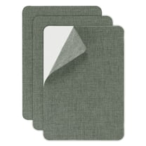 Uxcell Canvas Repair Patch, 3 Pcs 5.5 x 8 Inch Self-Adhesive Waterproof Linen Fabric Patch for Sofas Tote Bags Furniture Car Seats Canopy Tents Boat Covers, Space Gray