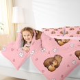 thumbnail image 3 of Erosebridal Boys Girls Cartoon Capybaras Twin Comforter Sets 3-Piece,Kids Cute Flowers Love Heart Bedding Set,Pink Reversible, 3 of 7