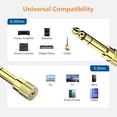 thumbnail image 6 of 6.35mm (1/4 inch) Male to 3.5mm (1/8 inch) Female Stereo Audio Adapter Converter for Guitar Headphones Amp , Gold Plated 2 Pack, 6 of 7