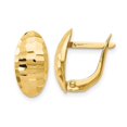 thumbnail image 1 of 14K Yellow Gold Hammered Hinged Button Earrings, 1 of 4