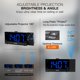 thumbnail image 3 of Reloj despertador Radio Digital Dimmer Proyección doble Snooze Escritorio FM Habitación para Guardería Sala de Relojes Negro Macarena Despertador digital, 3 of 7