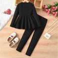 thumbnail image 4 of Baby Girls Clothes Toddler Girl Outfits Fall Infant Long Sleeved Print Top Pants Two Piece Set Casual Ruffle Sleeve Shirt Teen Girl Clothes Kaprioy Girls Clothes Fall Winter, 4 of 4