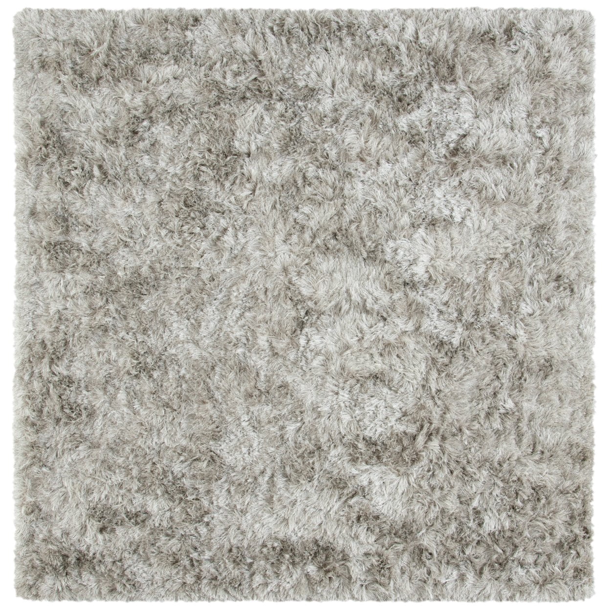 Safavieh Ocean Amyas Solid Shag Area Rug, Light Gray, 4' x 4' Square