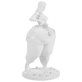 thumbnail image 3 of Creative Woman Figurine Carving Woman Fitness Lady Statue Ornament Resin Craft, 3 of 4