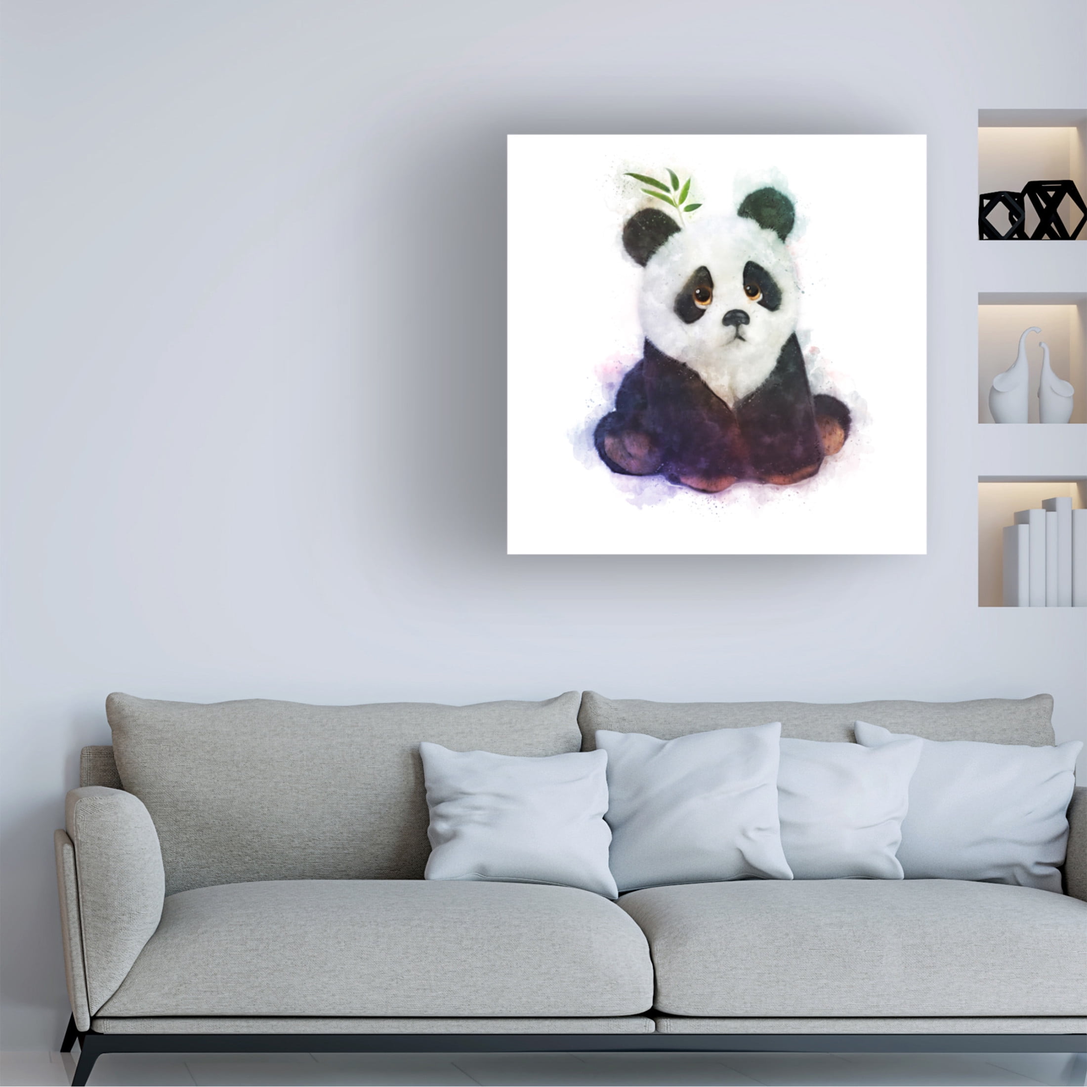 Trademark Fine Art Emel Tunaboylu  Baby Panda Canvas Wall Art