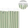 thumbnail image 5 of Light Green Vertical Stripes Shower Curtain Bathroom Decorative Shower Curtain Waterproof Washable Reinforced Grommets, 72x72 Inch, 5 of 5