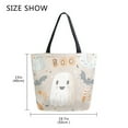 thumbnail image 5 of FORMRS Womens Canvas Tote Bag with Zipper Inner Pocket Shoulder Handbag, Halloween Ghosts, 5 of 7