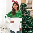 thumbnail image 4 of Christmas Color Printing Women's Casual Comfort Long Sleeve T-shirt Sweater, 4 of 7