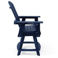 thumbnail image 4 of WestinTrends Malibu Outdoor HDPE Adirondack Swivel Counter Height Bar Chair With Cup Holder, Navy Blue, 4 of 15