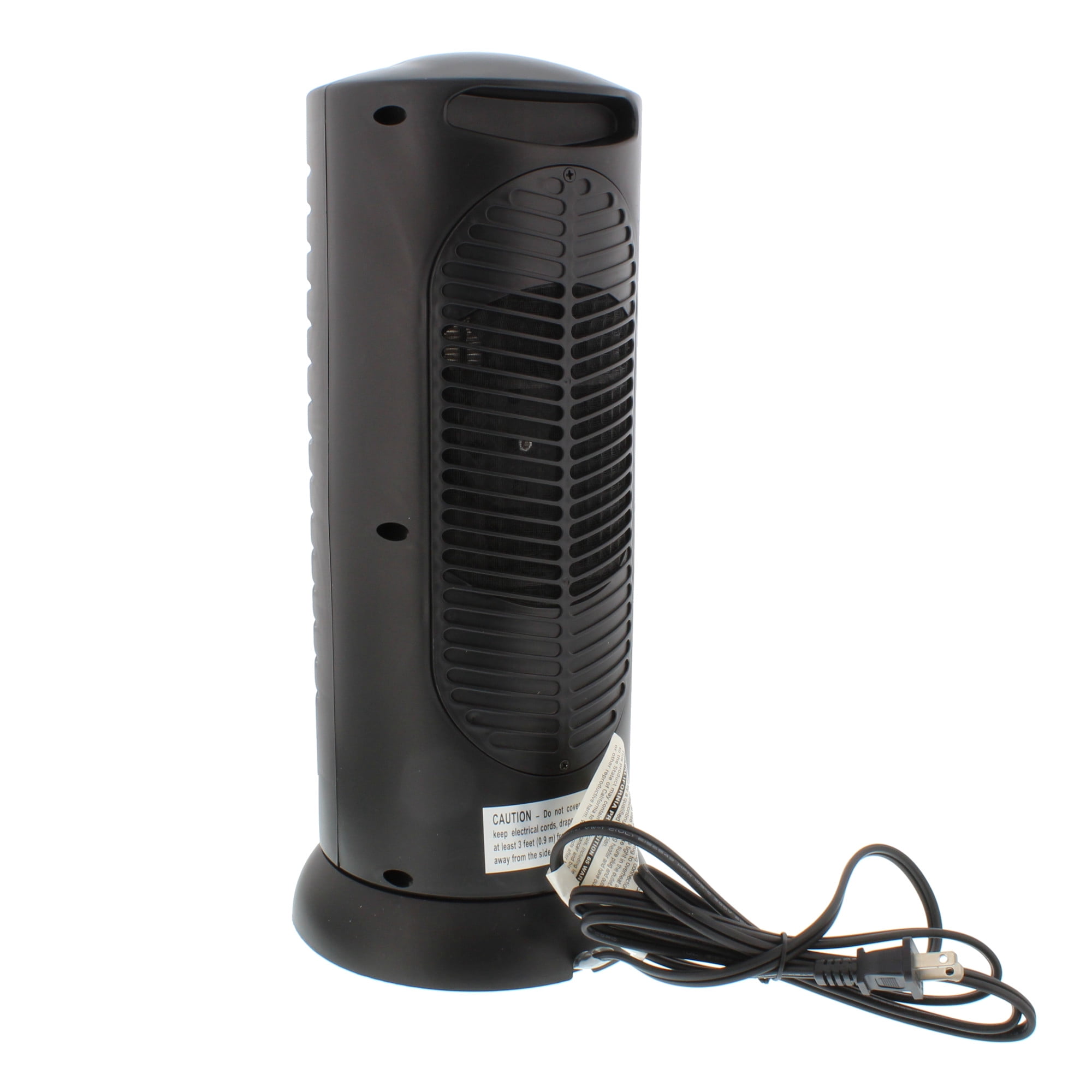 Comfort Zone 1,500-Watt Oscillating Ceramic Tower Heater with Safety Features, Black