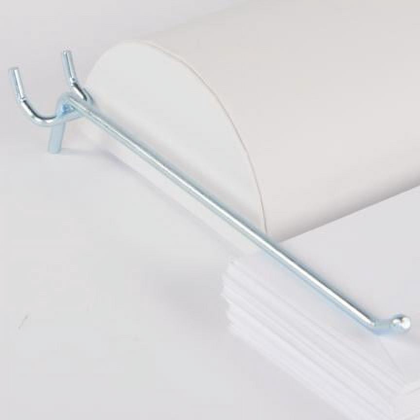 8 inch Chrome Peg Hook for ¼ inch Pegboard - Pack of 100
