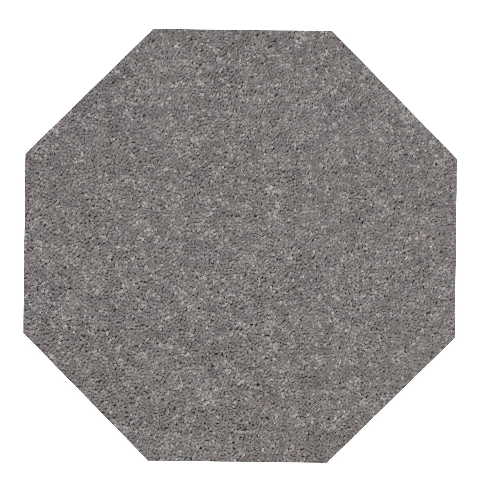 Home Queen Solid Color Octagon Shape Grey 8' Octagon Area Rug