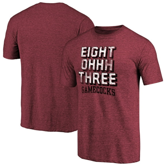 Men's Heathered Garnet South Carolina Gamecocks Hometown Chant Tri-Blend T-Shirt