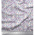 thumbnail image 1 of Soimoi Moss Georgette Fabric Heart,Bird & Floral Artistic Print Fabric by The Yard 42 Inch Wide, 1 of 1