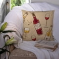 thumbnail image 3 of Carolines Treasures BB5196PW1414 Red and White Wine Fabric Decorative Pillow  14Hx14W multicolor, 3 of 4