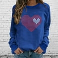 thumbnail image 1 of Qertyioot Chandail en Molleton de la Saint-Valentin pour Femmes, Hiver Col Rond Manches Longues Hauts Blouse Imprimée Régulière, 1 of 4
