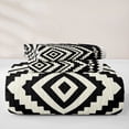 thumbnail image 5 of jejeloiu Bold Aztec Quilt King For Men Women,Tribal Pattern King Coverlet Set,Black White,3 Pieces, 5 of 7