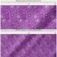 thumbnail image 2 of Soimoi Purple Cotton Poplin Fabric Artistic Flower Mandala Printed Fabric 1 Yard 56 Inch Wide, 2 of 7
