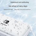 thumbnail image 5 of Para Nintendo Switch y OLED PU bolsa de almacenamiento estuche rígido portátil soporte bolsa consola cubierta protectora accesorios, blanco con patrón, 5 of 5