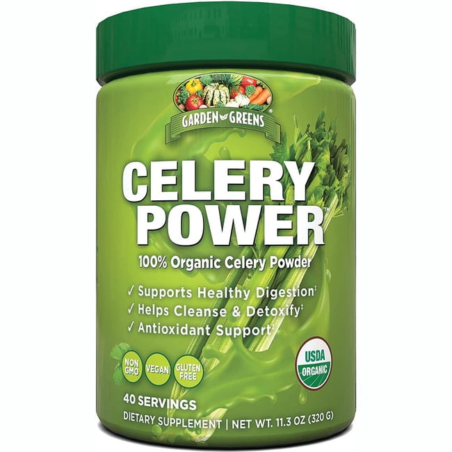 Garden Greens Celery Power Organic Whole Food Juice Powder 11.3 oz
