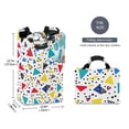 thumbnail image 2 of Yayeee Freestanding Laundry Hamper with Handle Collapsible Large Storage Basket for Clothes, Colorful Triangles, 2 of 7