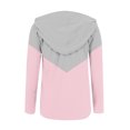 thumbnail image 5 of Women's Full Zip Up Hoodie Cardigans Striped Print Casual Fashion Outerwear Hooded Sweatshirt Fall Spring Coats (XL, Pink 01), 5 of 6