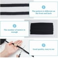 thumbnail image 3 of 25 Yards Black Braid Lace Trim Polyester Woven Fabric Trim 11mm/0.45" Decorative Gimp, 3 of 9