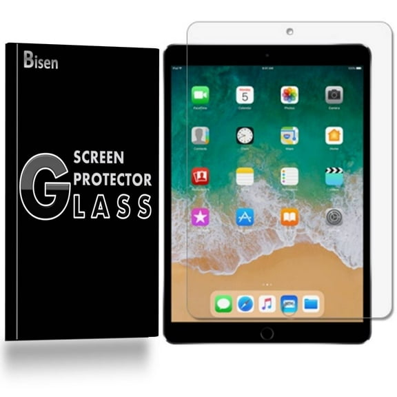 Apple iPad 9.7 (5th Gen, 2017 Release) [BISEN] Tempered Glass Screen Protector, Anti-Scratch, Anti-Shock, Shatterproof, Bubble Free