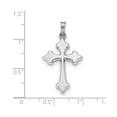 thumbnail image 2 of 14k White Gold Polished Fleur de Lis Cross Pendant, 2 of 3