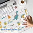 thumbnail image 4 of Long Mouse Pads for Desk,White Cartoon Dinosaurs Birthday Pattern Desk Mats on Top Of Desks, Desk Mouse Pad Extra Large with 3mm Non-Slip Base and Stitched Edge for Gaming,Office,Work,Home 31.5"x11.8", 4 of 6